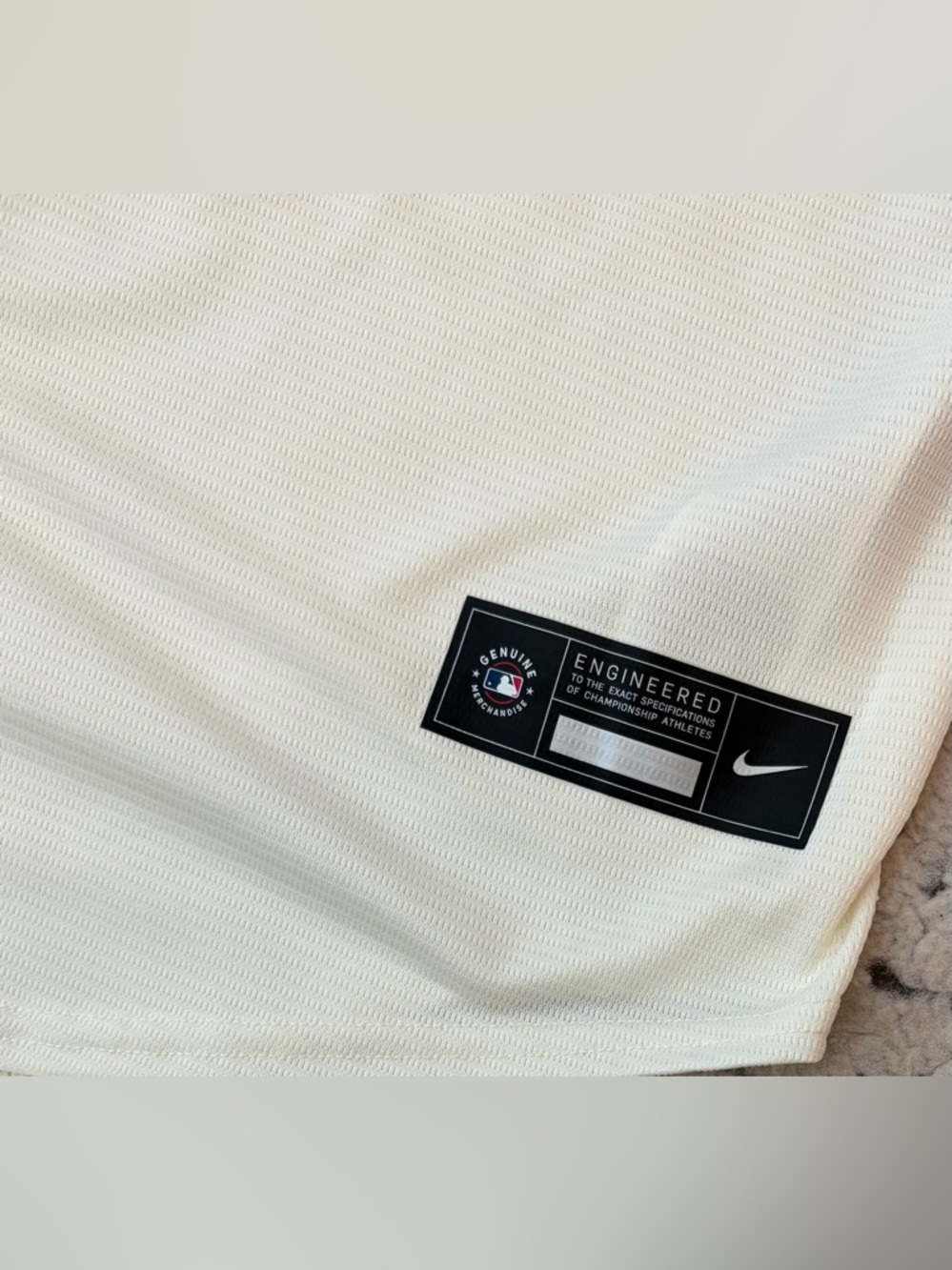 Nike San Francisco Giants Cream Buster Posey #28 Baseball MLB Jersey Men's Sz: M - Picture 6 of 9